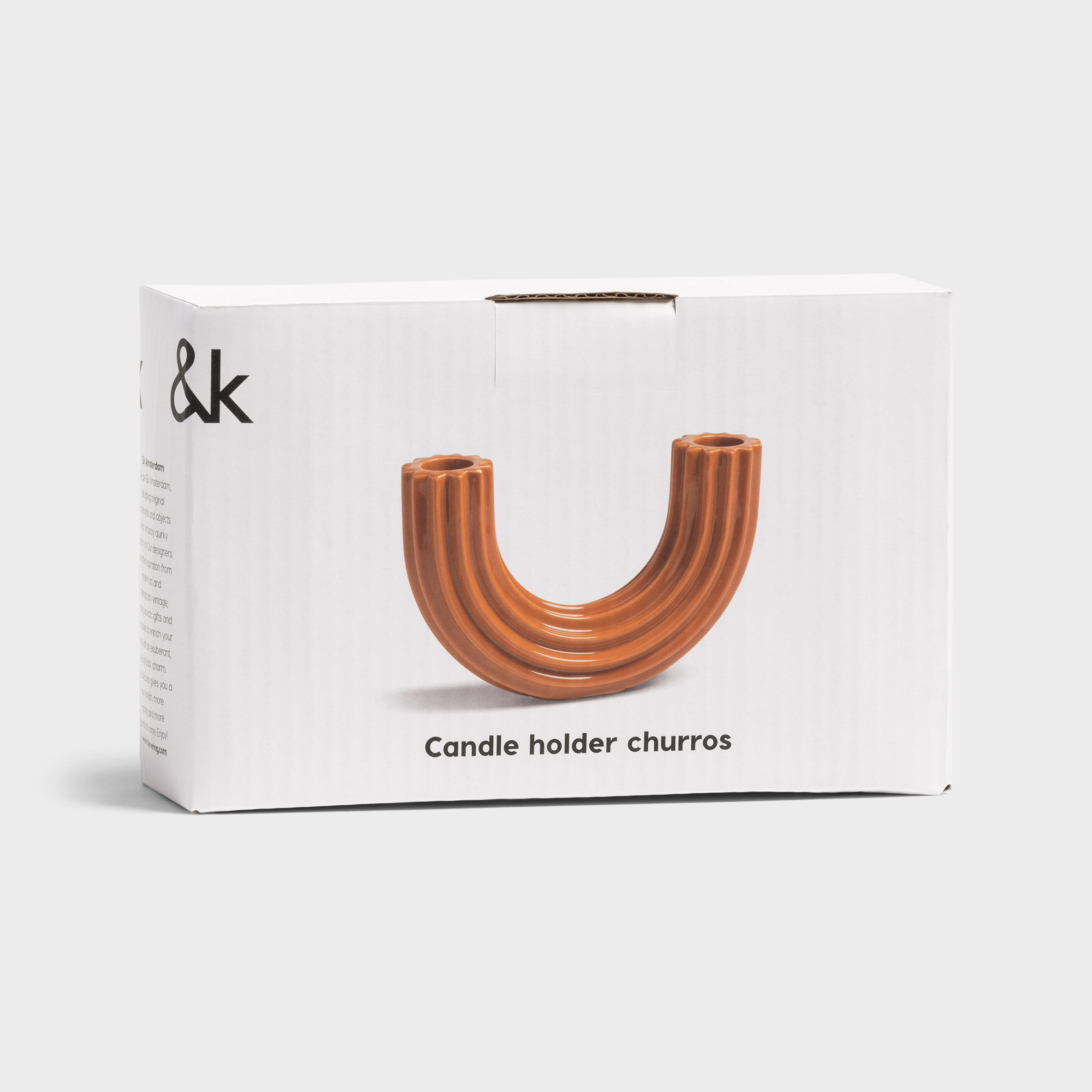 Candle holder churros terra Candle holders &k Amsterdam